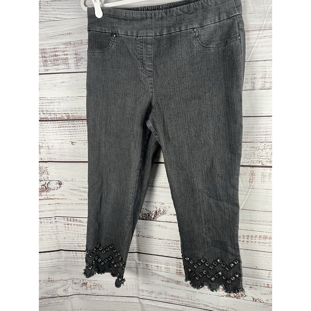 Thin Her Pull-on Jeggings Women’s 10 Black Straight Leg Pants Cotton Blend